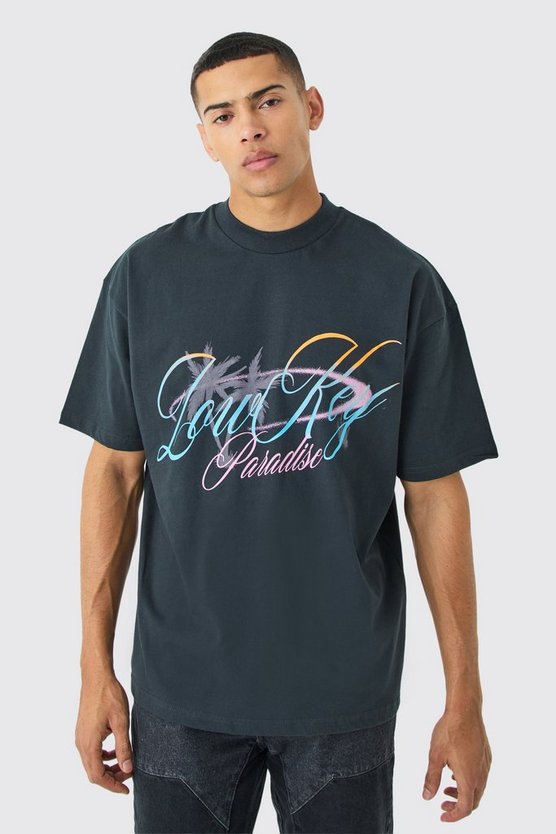 Oversize T-Shirt mit Paradise-Print