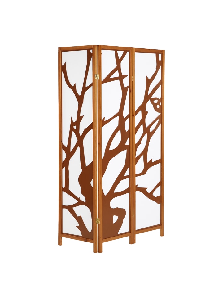 Homestyle4u 3-tlg. Paravent in Braun 130x175 günstig kaufen onesize