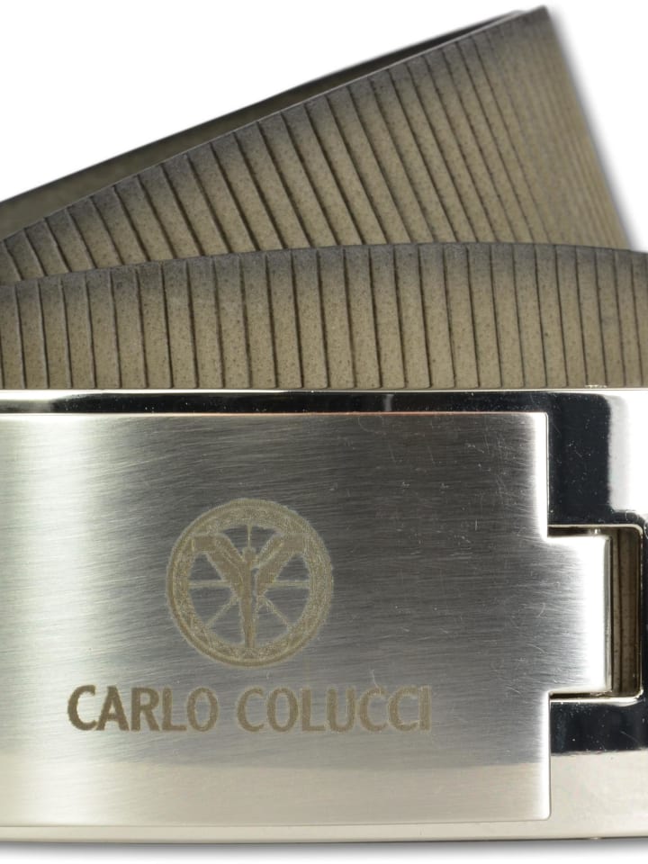 Carlo Colucci Ledergürtel Cavosi in Taupe günstig kaufen
