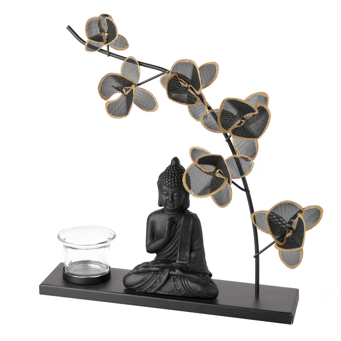 Teelichthalter mit Buddhafigur