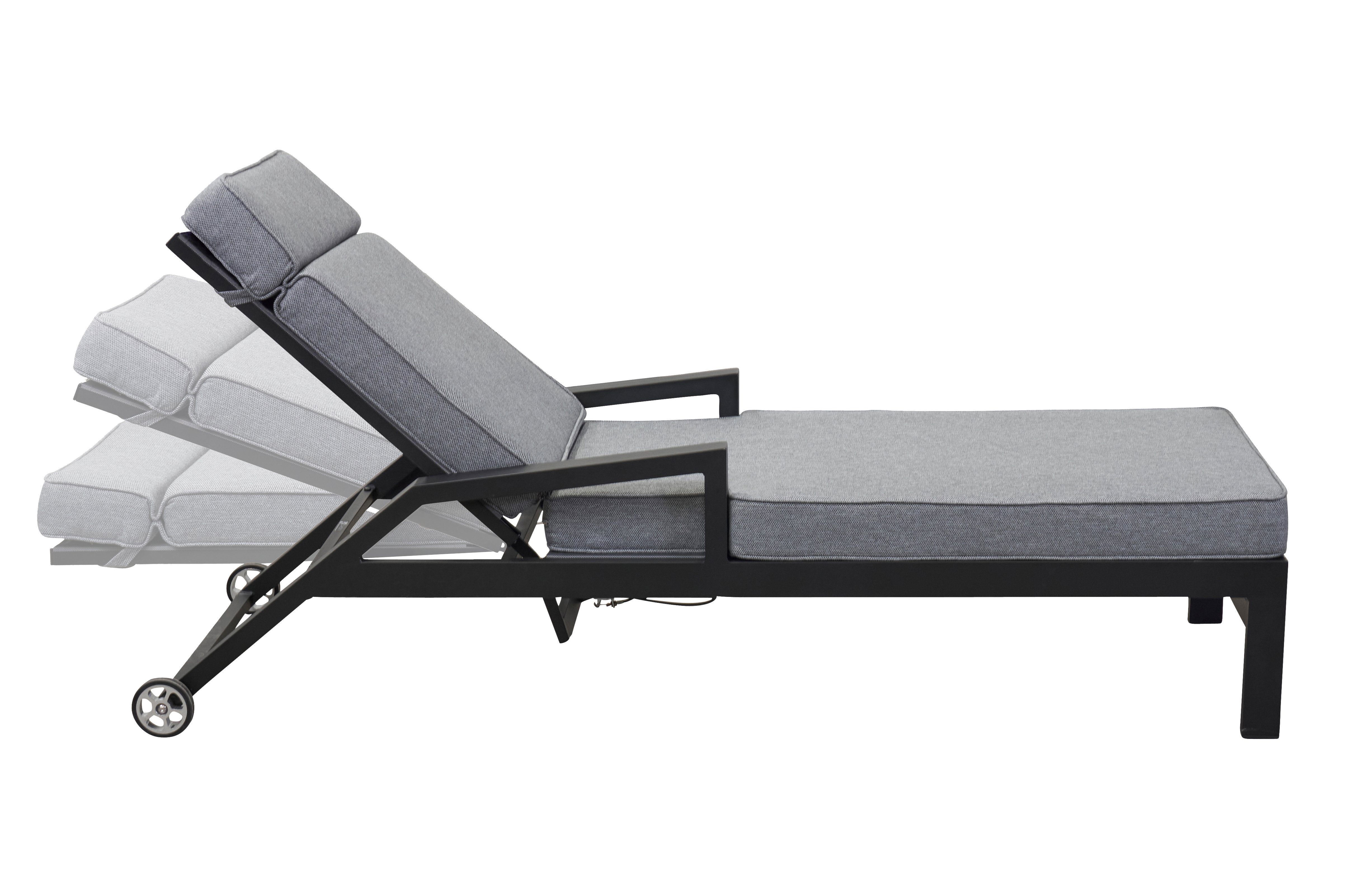 LC Garden Gartenliege LC Garden Sondrino Liege Aluminium/Textilene inkl. Kissen, 1