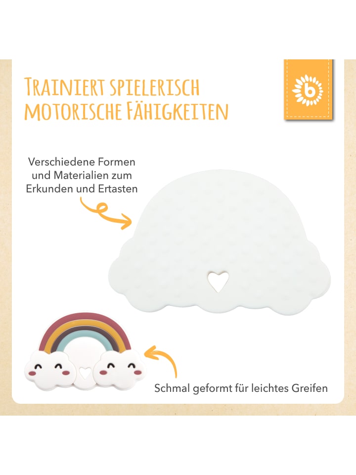 Bieco Spielwaren Beißring Silikon Regenbogen - ab Geburt in Mehrfarbig günstig kaufen onesize