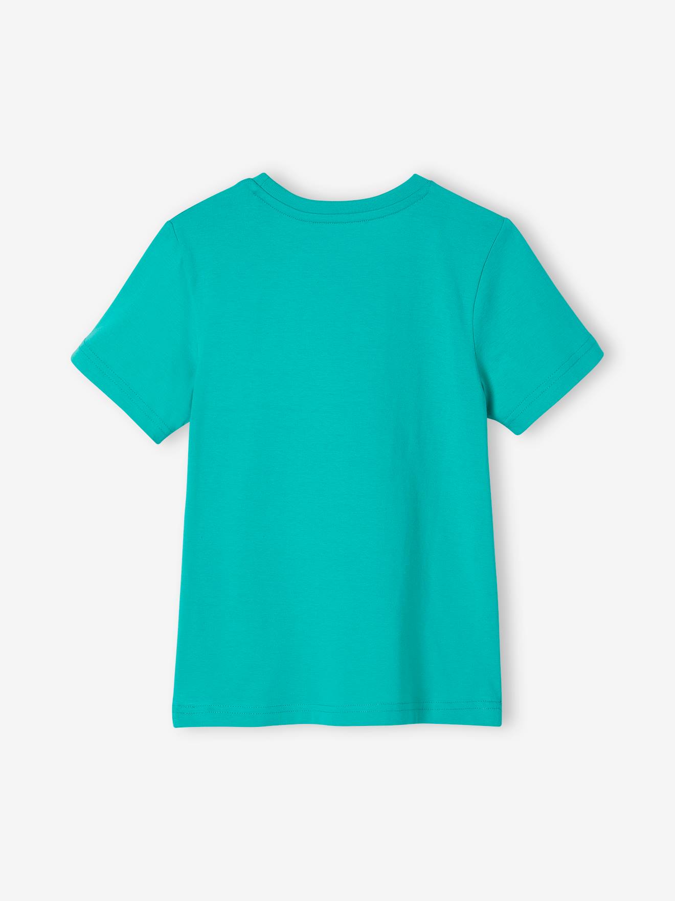 Vertbaudet Jungen T-Shirt mit Schriftzug oder Print BASIC Oeko-Tex - wollweiß
