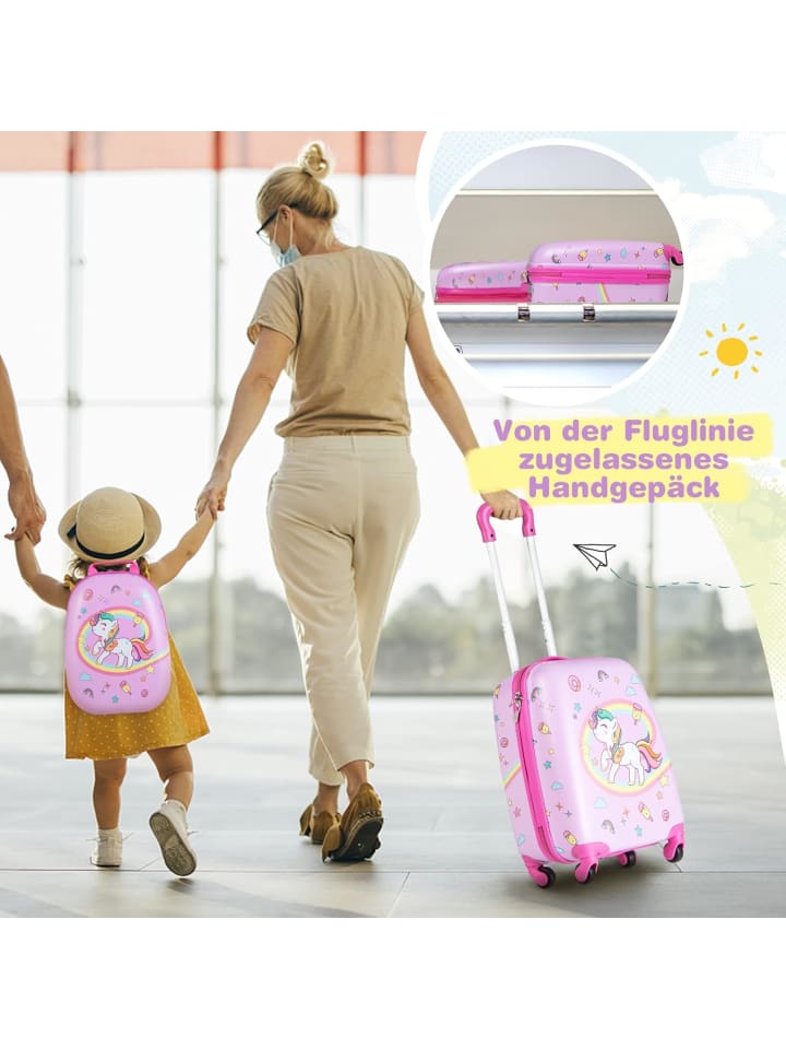 COSTWAY 2 tlg. Trolley mit Rucksack in Bunt günstig kaufen onesize
