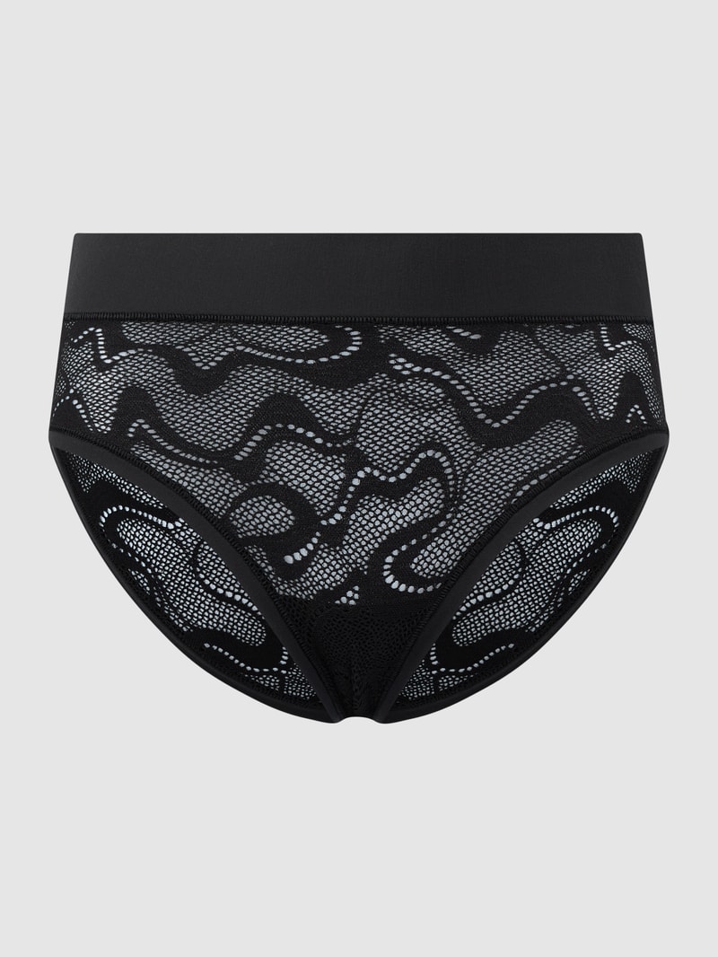Perioden-Pants mit Lochstickerei Modell 'Hipster' in schwarz