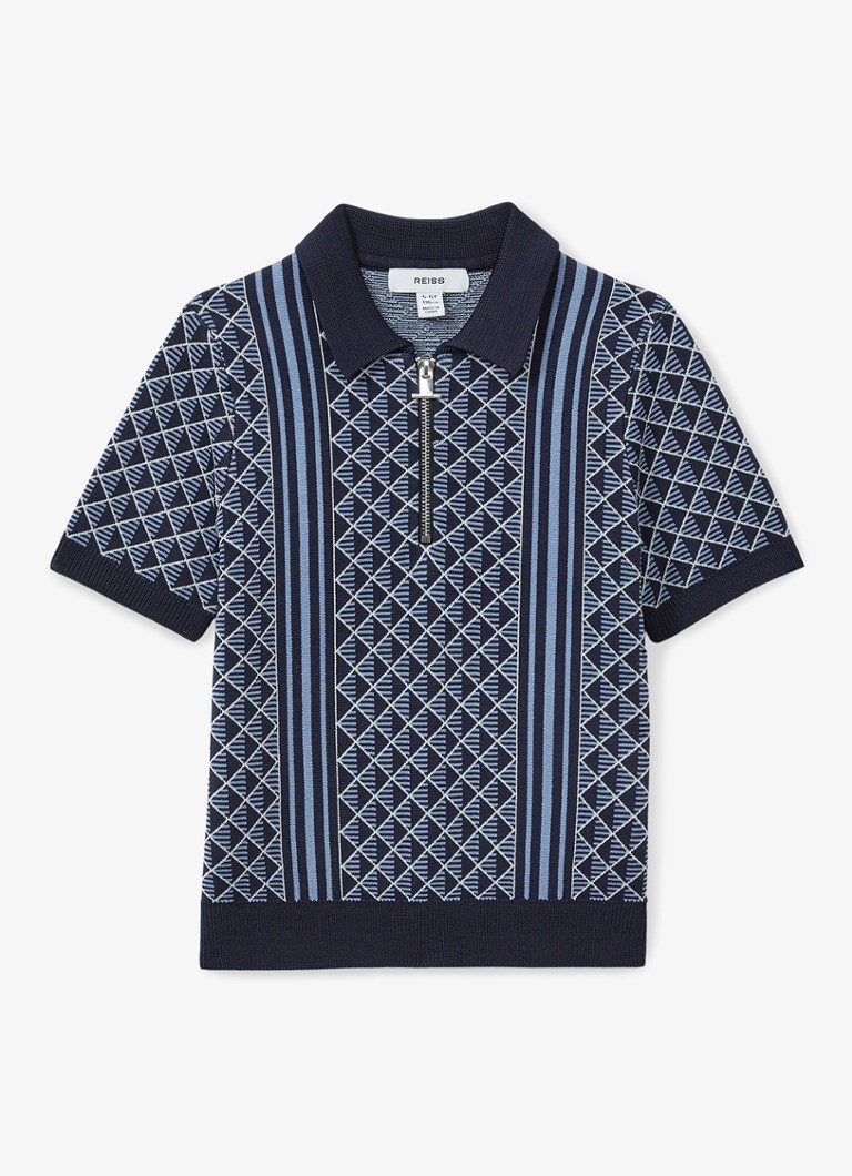 Tricou polo cu imprimeu grafic Reiss Sanderson