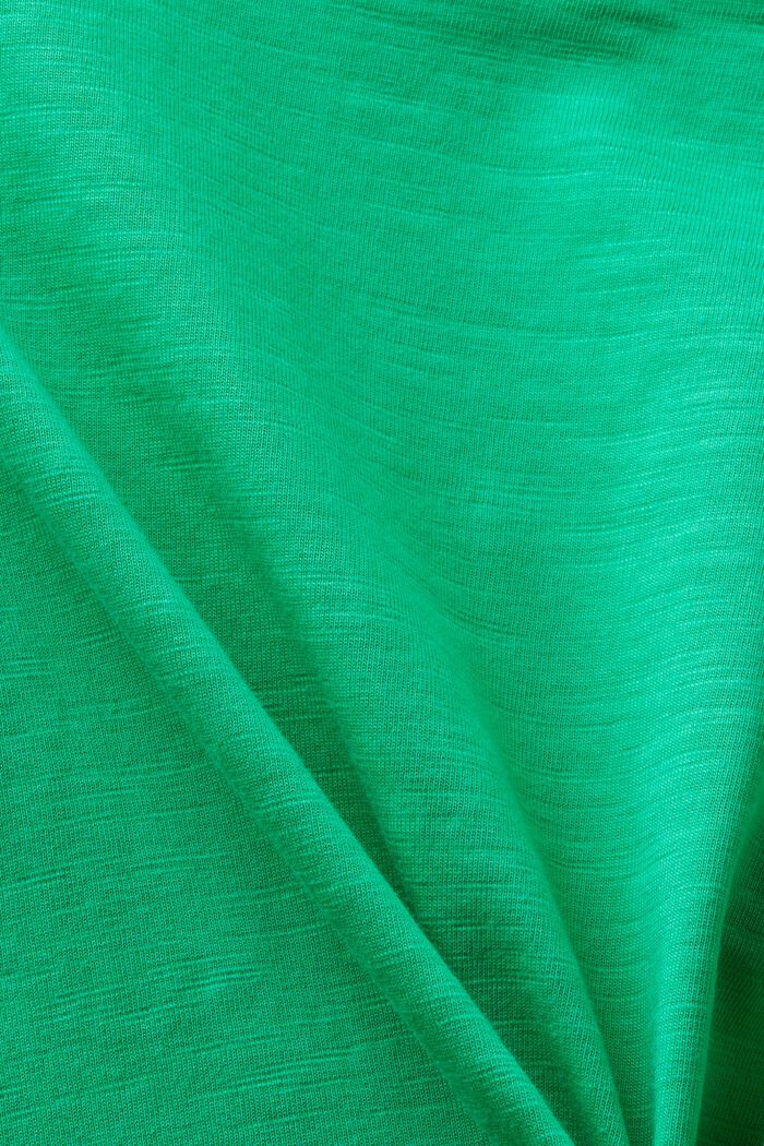 T-Shirt mit Slub-Struktur und U-Ausschnitt