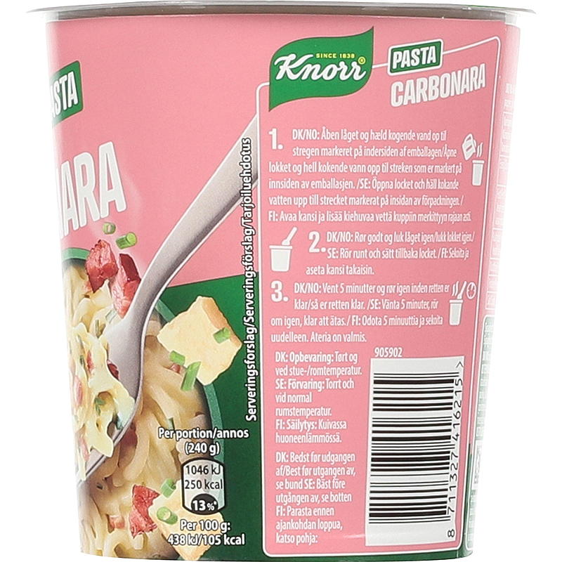 Knorr Carbonara 63 g snack pot Knorr