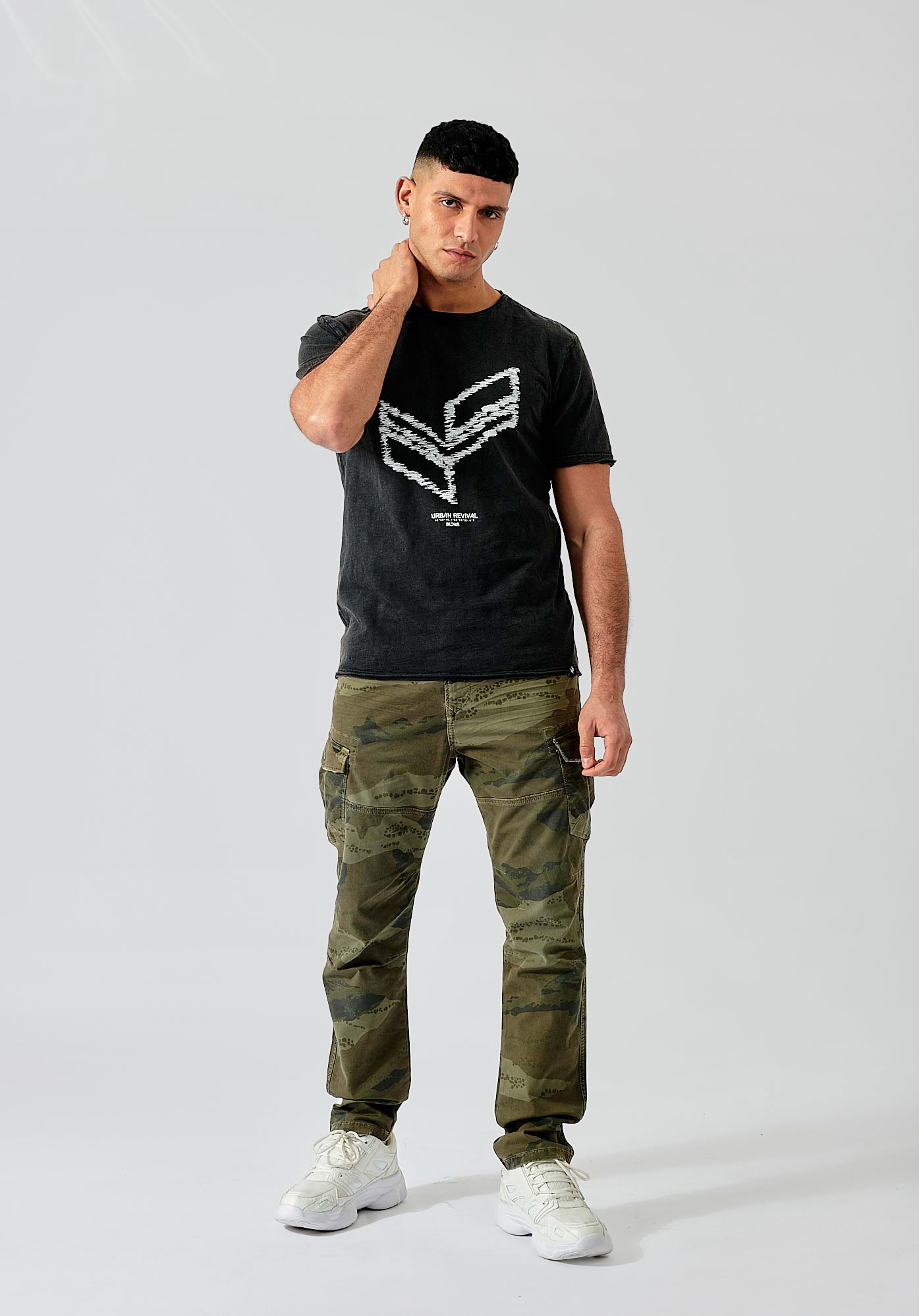 NORT   T-shirt noir homme 100% coton