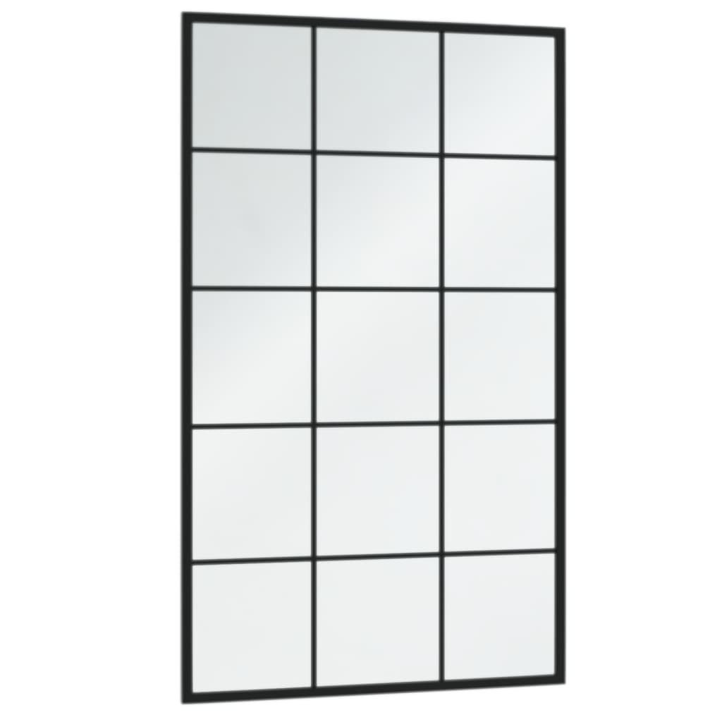 furnicato Wandspiegel Schwarz 100x60 cm Metall