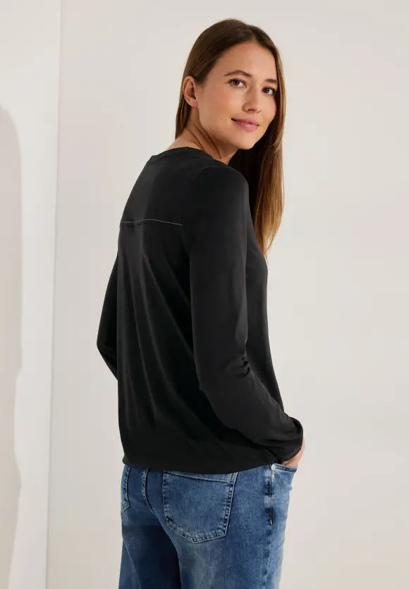 CECIL Langarmshirt mit Gummibund