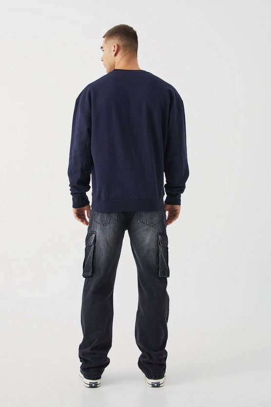 Lockere Cargo-Jeans