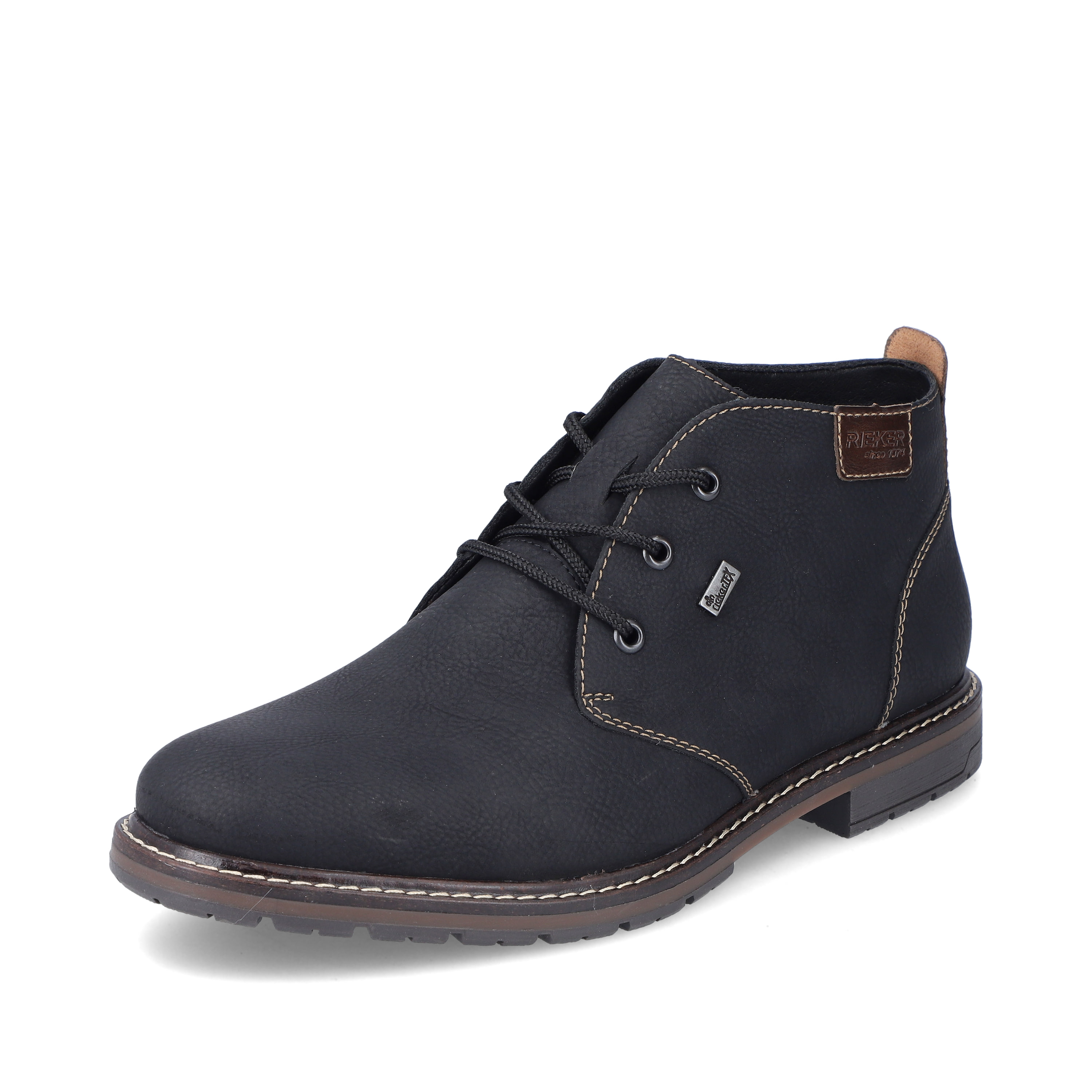 Rieker Herren Schnürschuhe asphaltschwarz