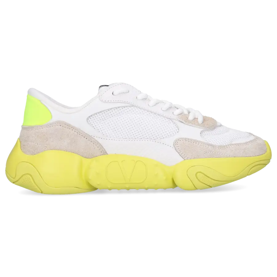 Valentino Garavani - Sneaker low BUBBLEBACK Veloursleder - gelb