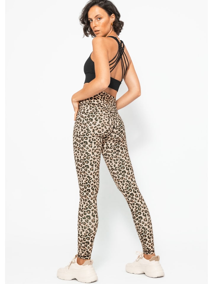 SASSYCLASSY High Waist Sportleggins in Beige günstig kaufen