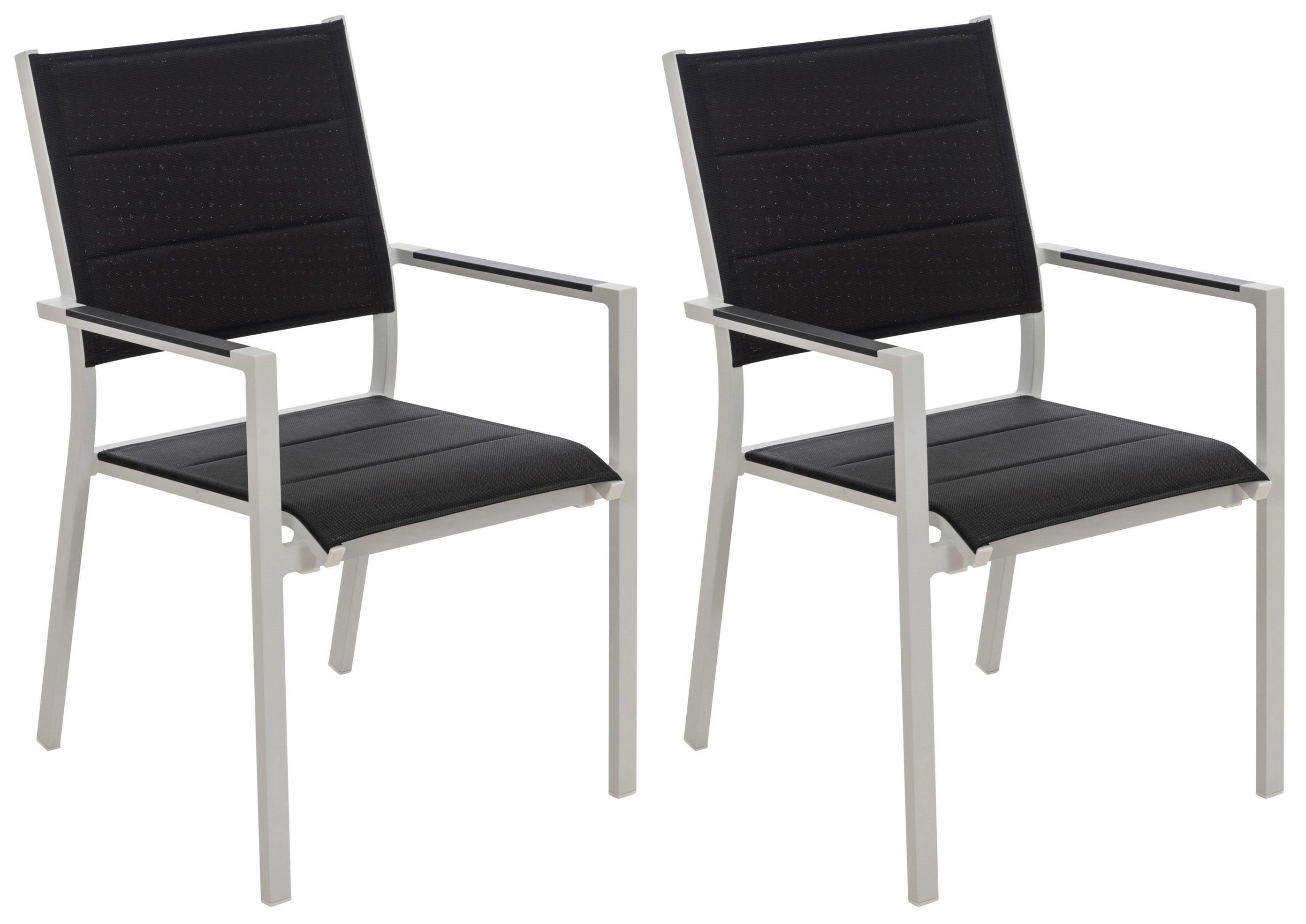 CLP Stapelstuhl Gartenstühle Jones (2er Set), Aluminium, wetterfest