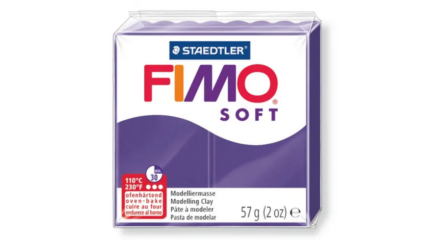 STAEDTLER FIMO - 8020-63 soft Ofenhärtende Modelliermasse pflaume 57 g
