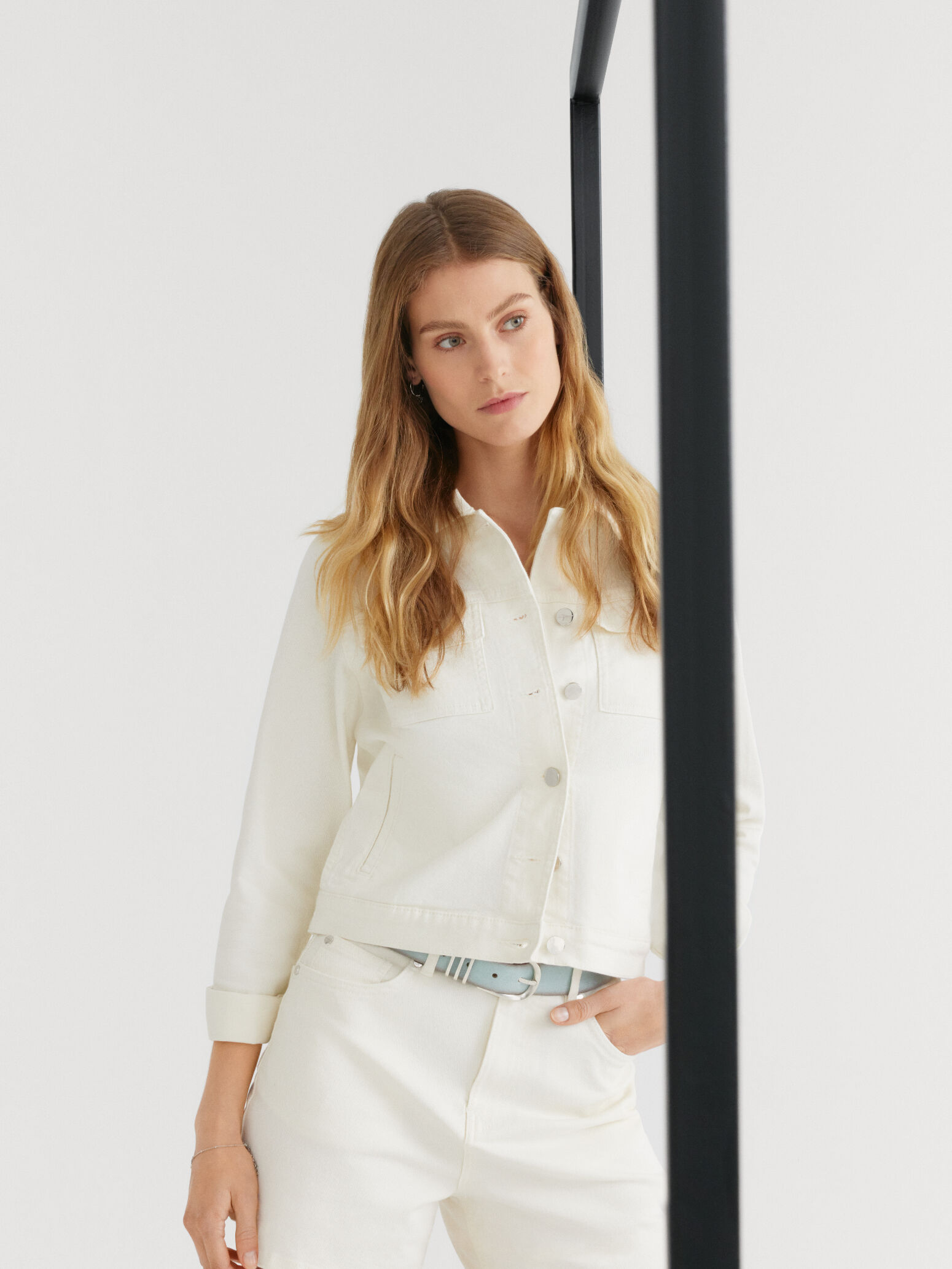 Veste en jean - beige