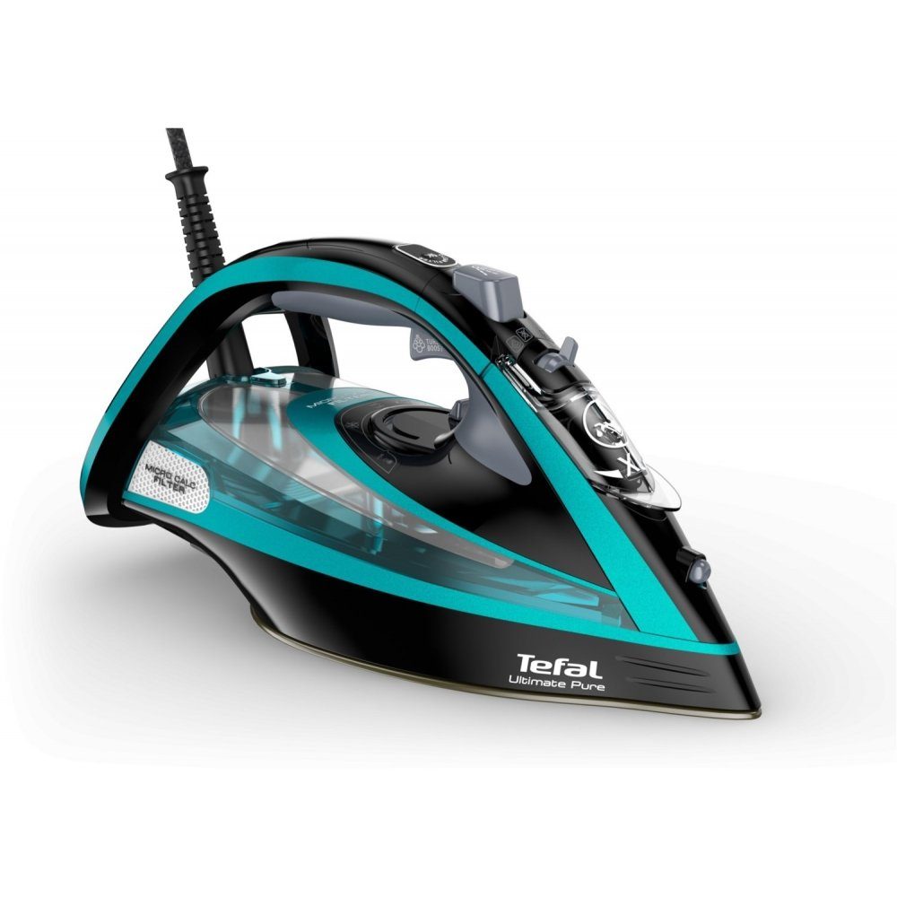 Tefal Dampfbügeleisen FV9844 Ultimate Pure - Dampfbügeleisen - schwarz/türkis, 3200 W