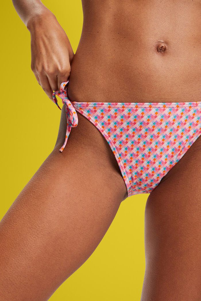 Mehrfarbige Bikinihose mit Bändern