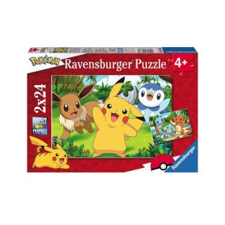 Pokémon Kinderpuzzle Pikachu und seine Freunde (2 x 24 Teile)