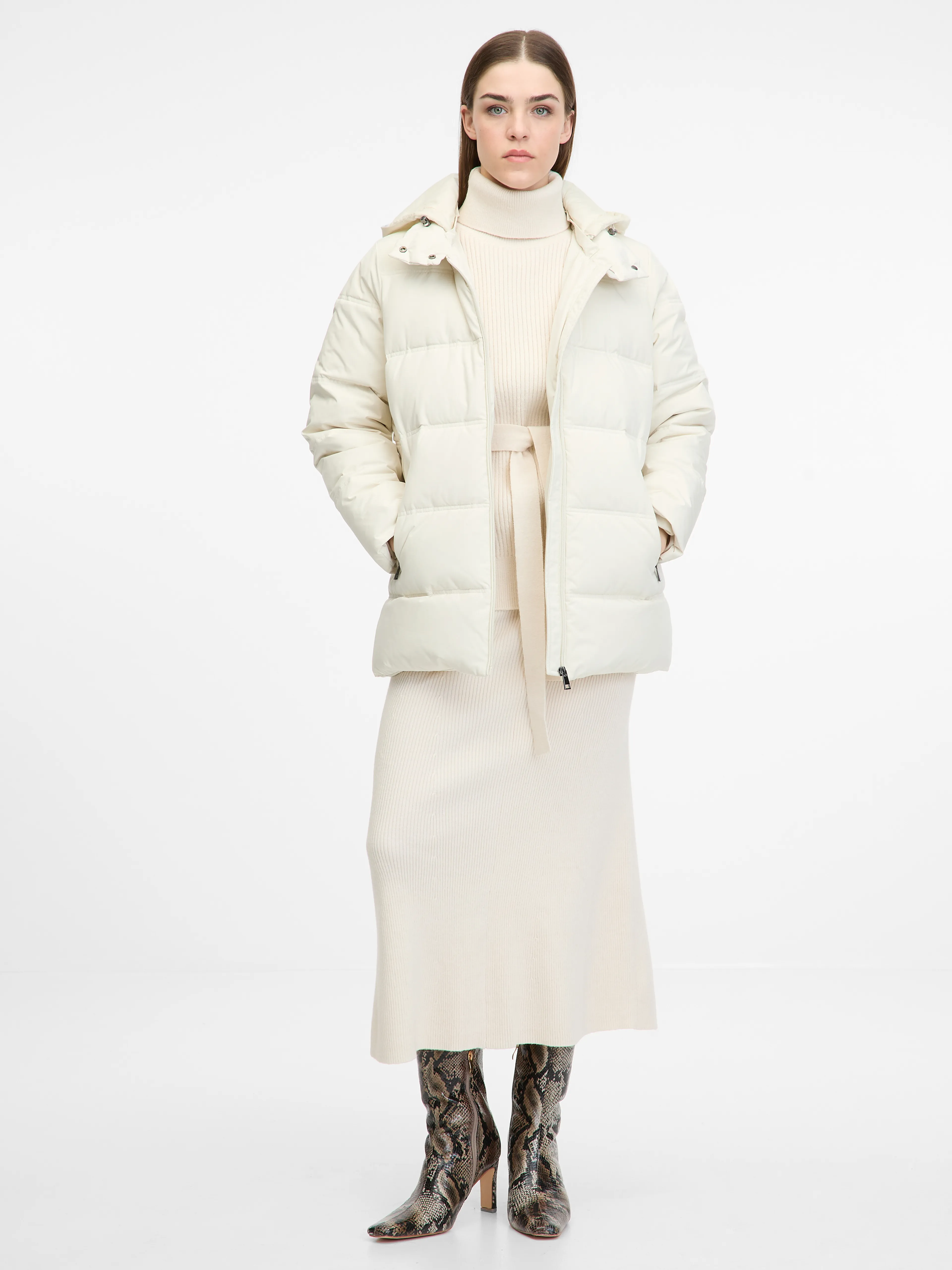 Beige Damen-Daunenjacke ORSAY