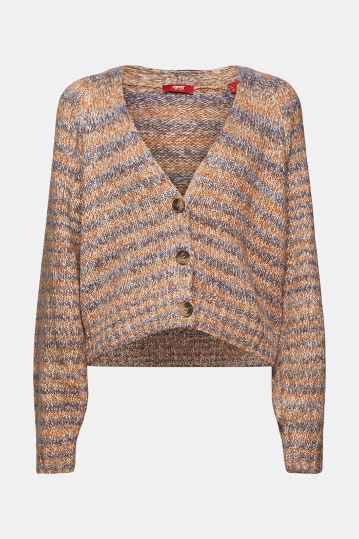 Mehrfarbiger Cardigan mit V-Ausschnitt