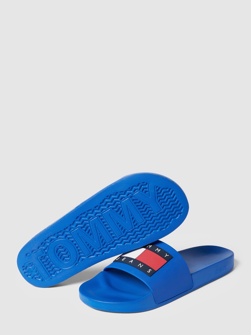 Slides mit Label-Details Modell 'POOL' in royalblau