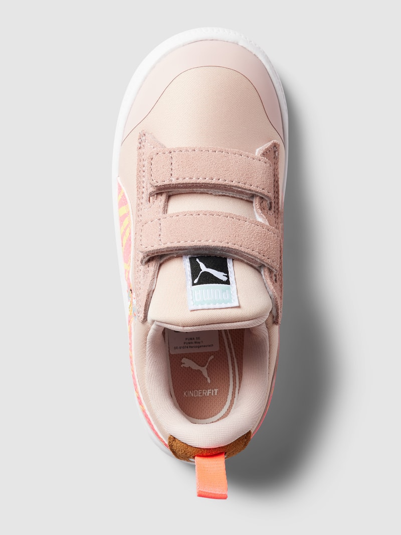 Sneaker mit Klettverschluss in beige