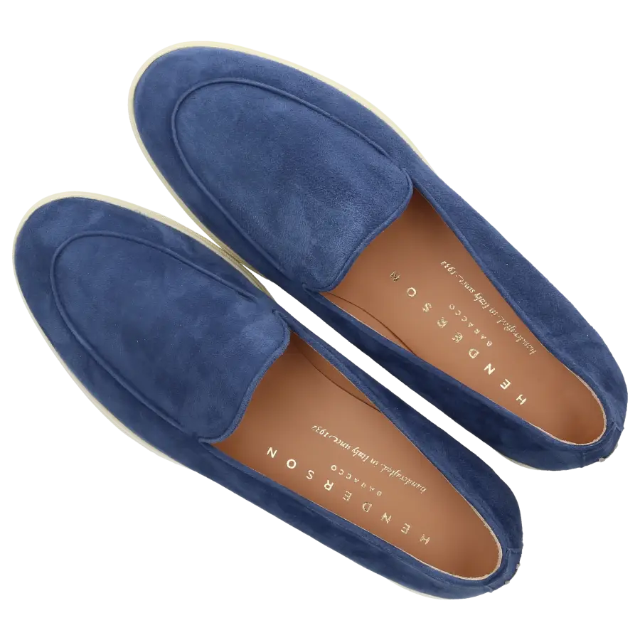 Henderson - Loafer EVA Veloursleder - blau