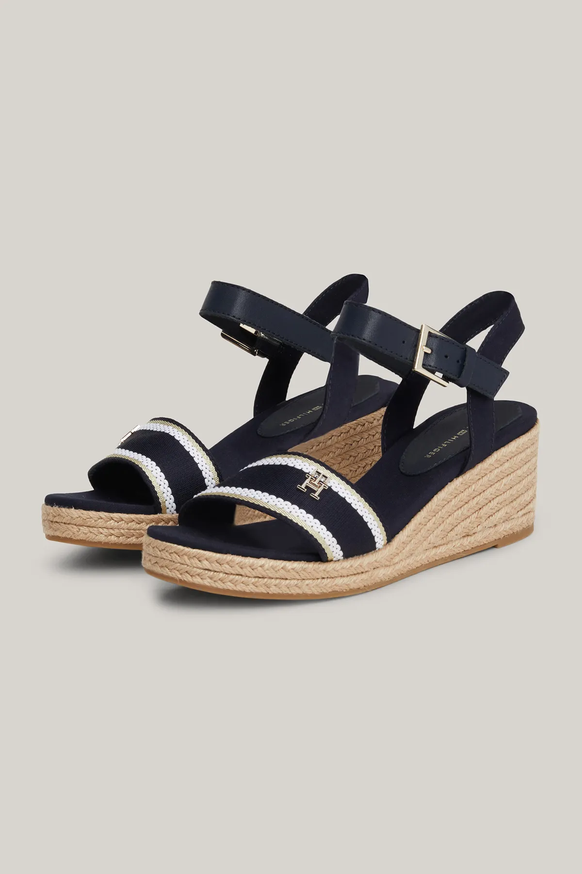 Tommy Hilfiger  Sandale mit Keilabsatz und Gurtband