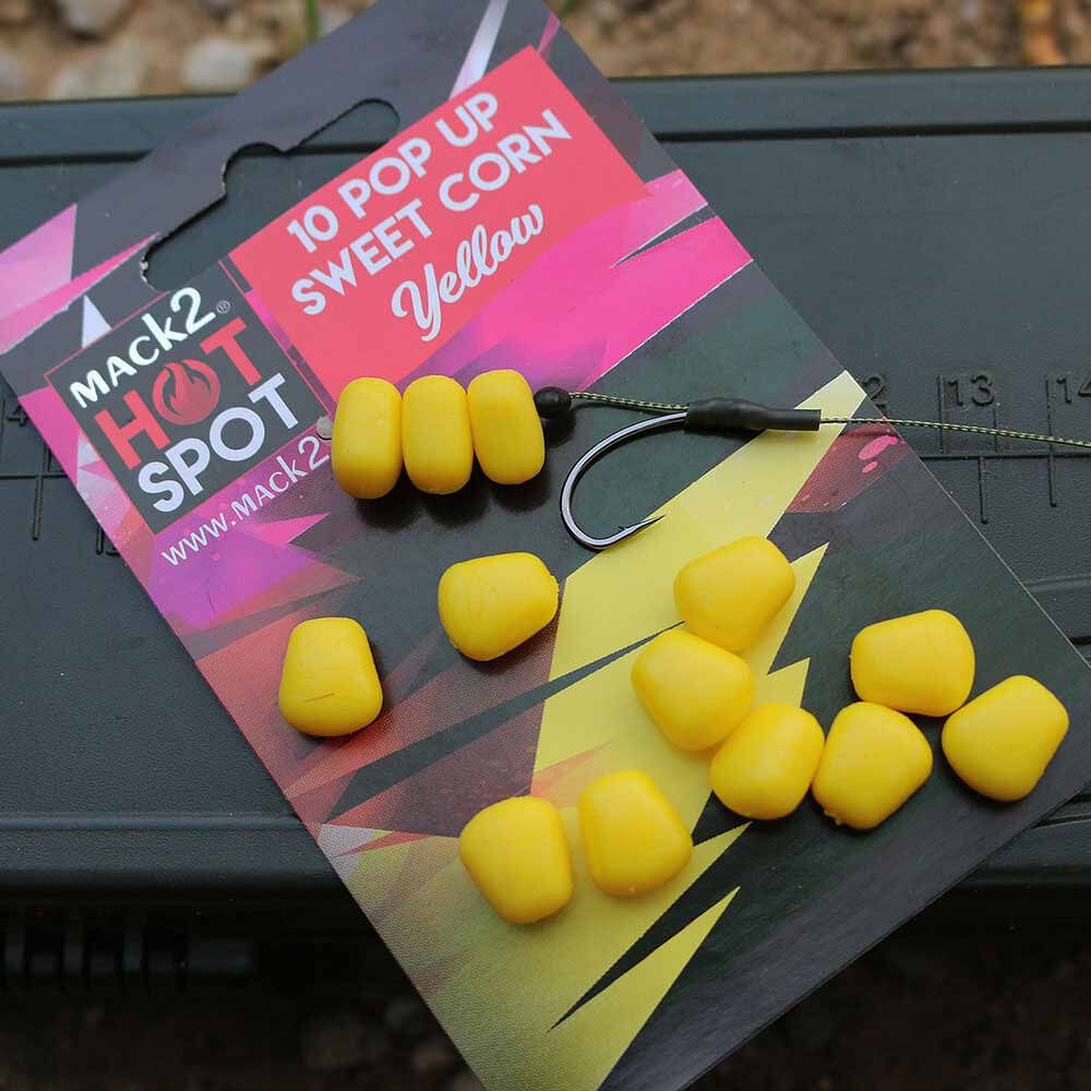 Artificial corn kernels for carp, Mack2 pop-up sweet corn (x10)
