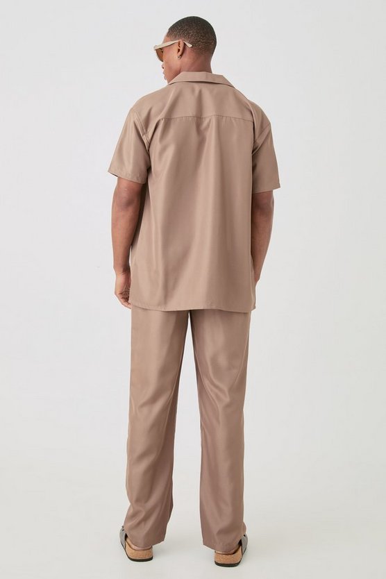 Weiches Oversize Twill-Hemd & Hose