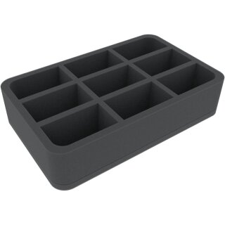 Feldherr 60 mm Half-Size Schaumstoffeinlage mit 9 Fächern