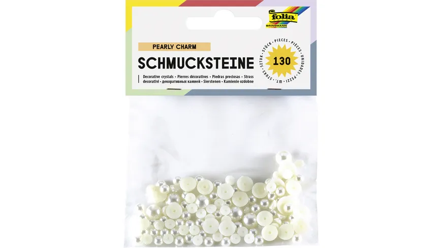 folia Schmucksteine Halbperlen sortiert