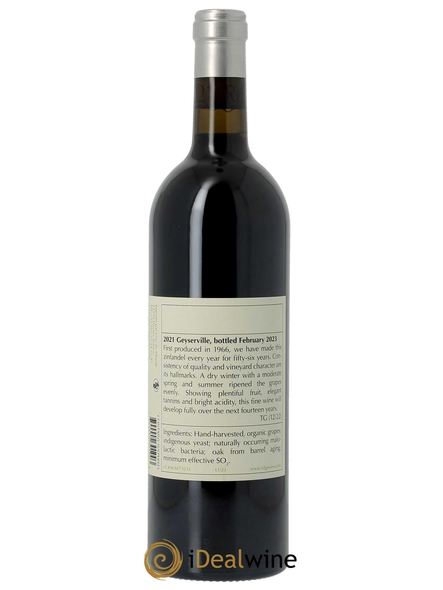 Alexander Valley Geyserville Ridge Vineyards  2021 - Lot de 1 Bouteille