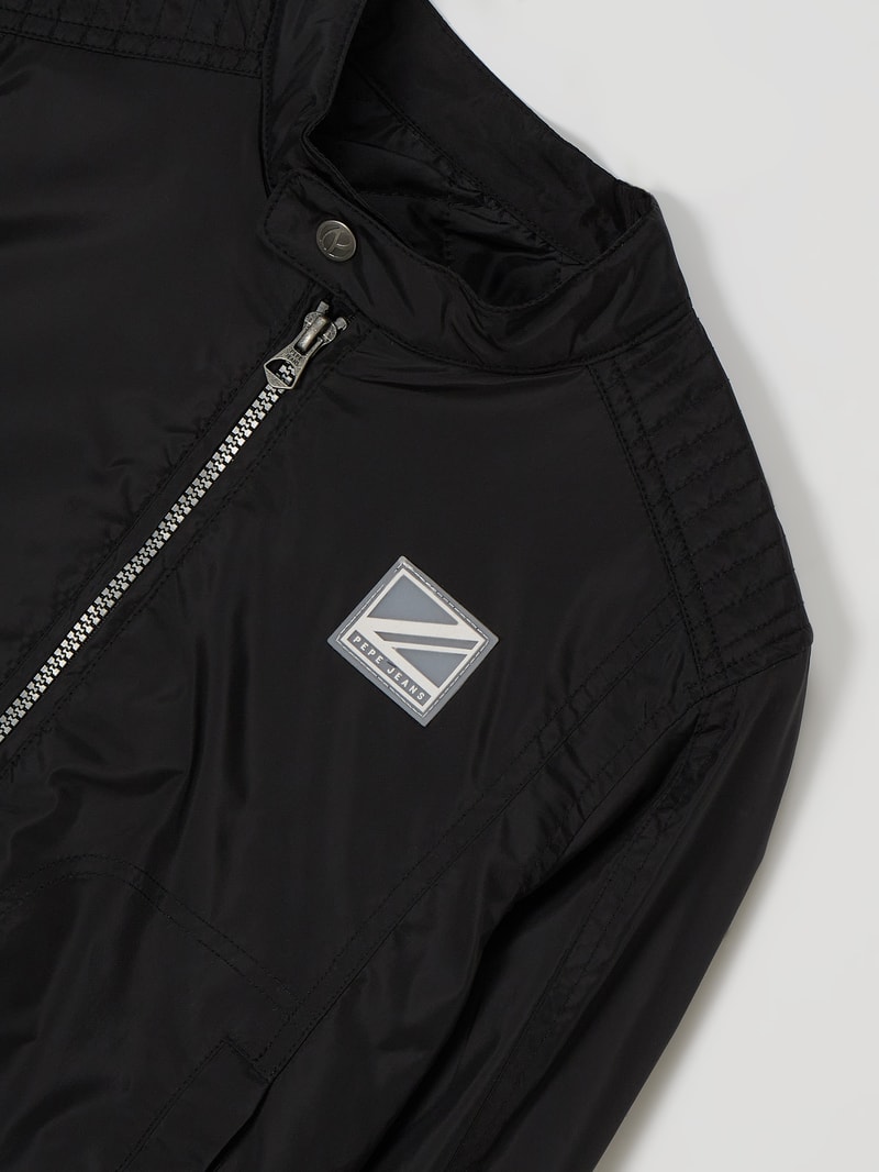 Jacke mit Logo Modell 'Miles' in schwarz