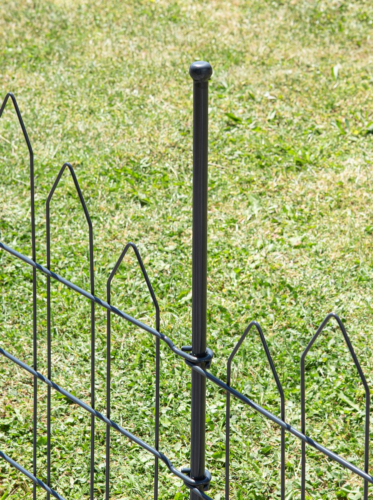 Powertec Garden Zaun-4er Set, ca. 1000 x 800 mm - Grau, 21FS05