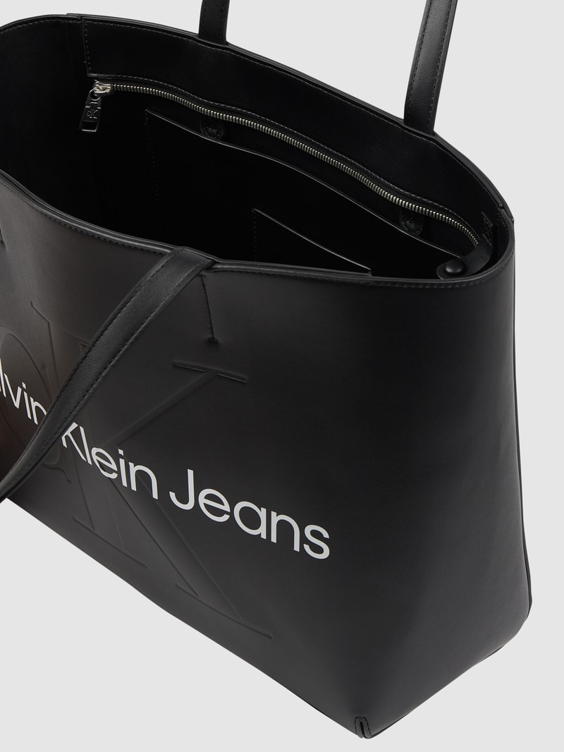 Shopper in Leder-Optik in schwarz