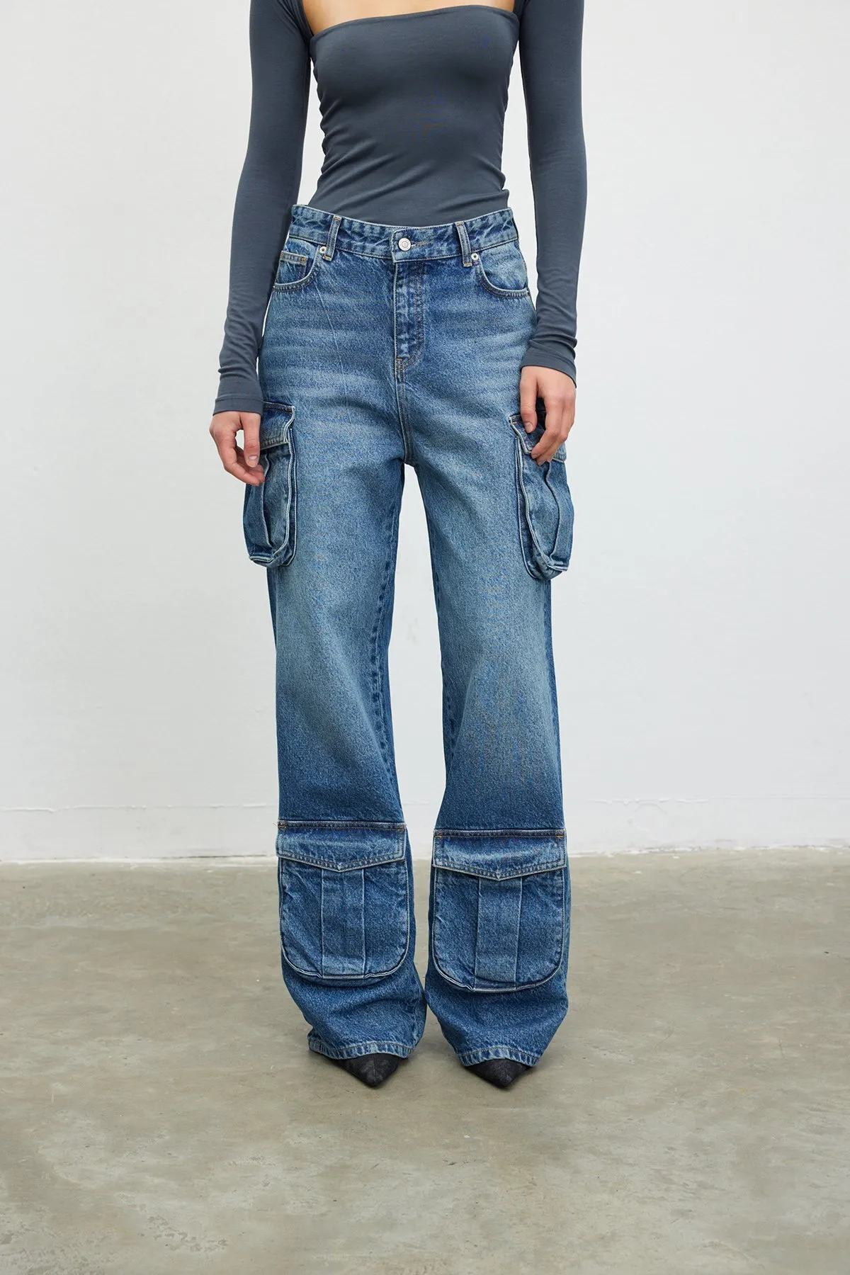 VATKALI  Cargo-Jeans mit hoher Taille – Premium-Kollektion