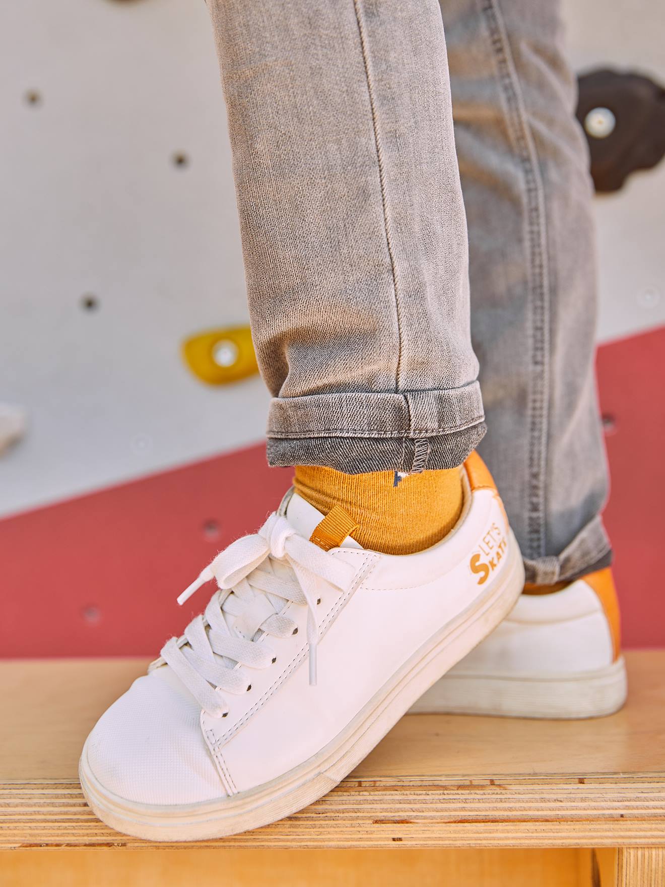 Vertbaudet Jungen Schnür-Sneakers mit Reißverschluss - weiß