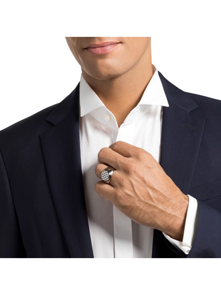 JOOP! Ring Edelstahl, IP Grau in Silber günstig kaufen