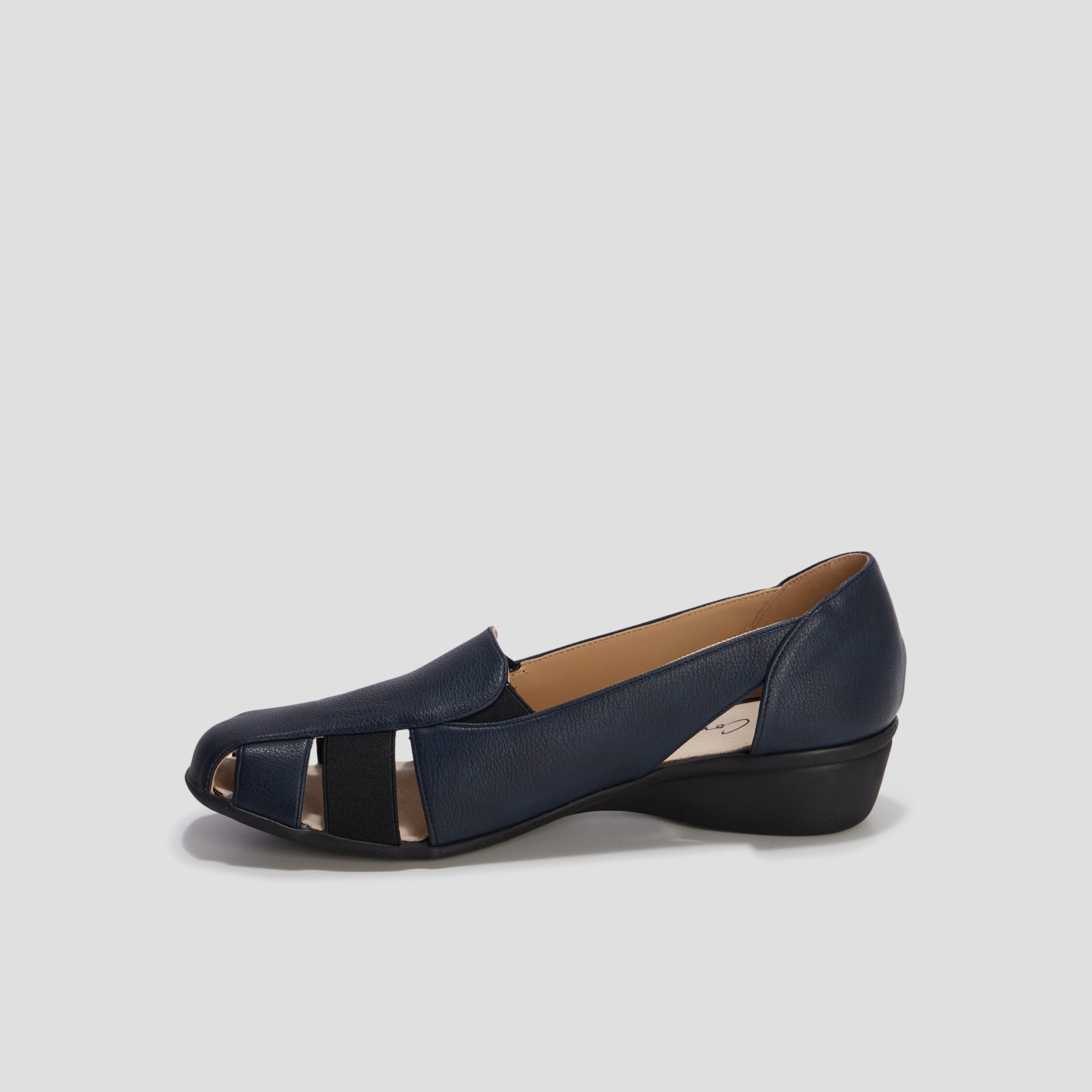 Ballerines pied large Confortissimo bleu marine femme | La Halle