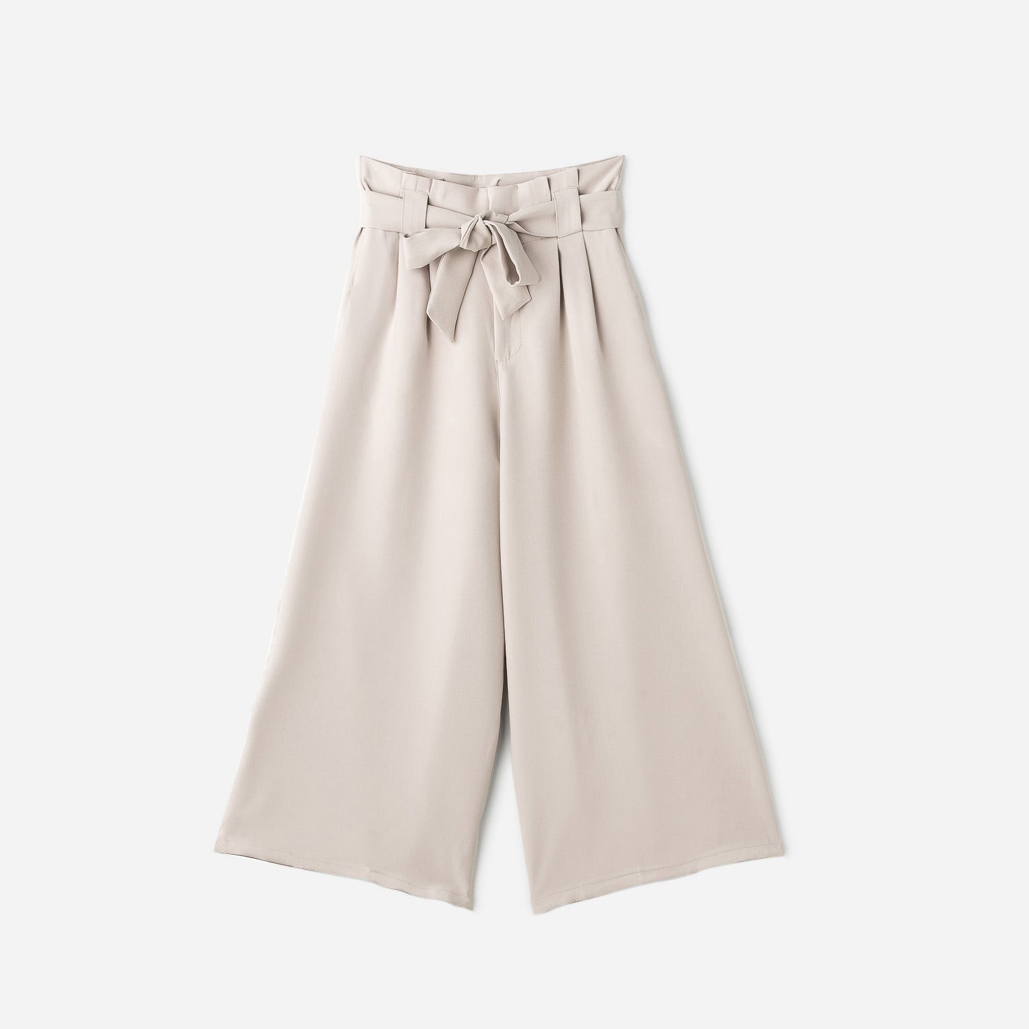 Pantalon large TEXTO beige forme paper bag