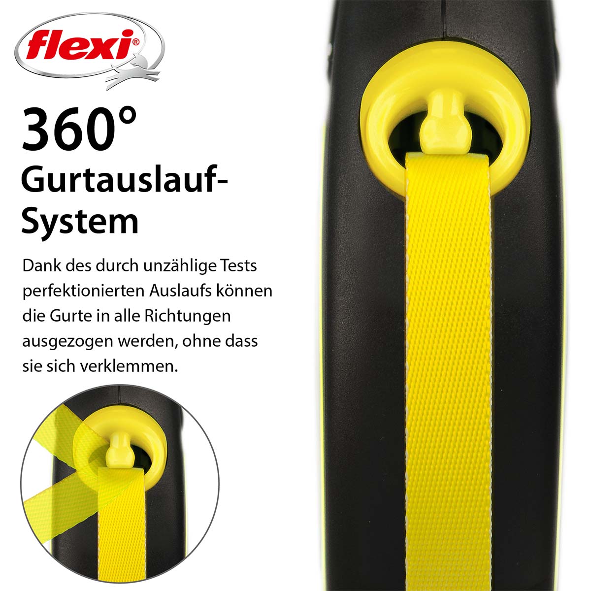 flexi New NEON Gurtleine 5m schwarz günstig kaufen bei ZooRoyal