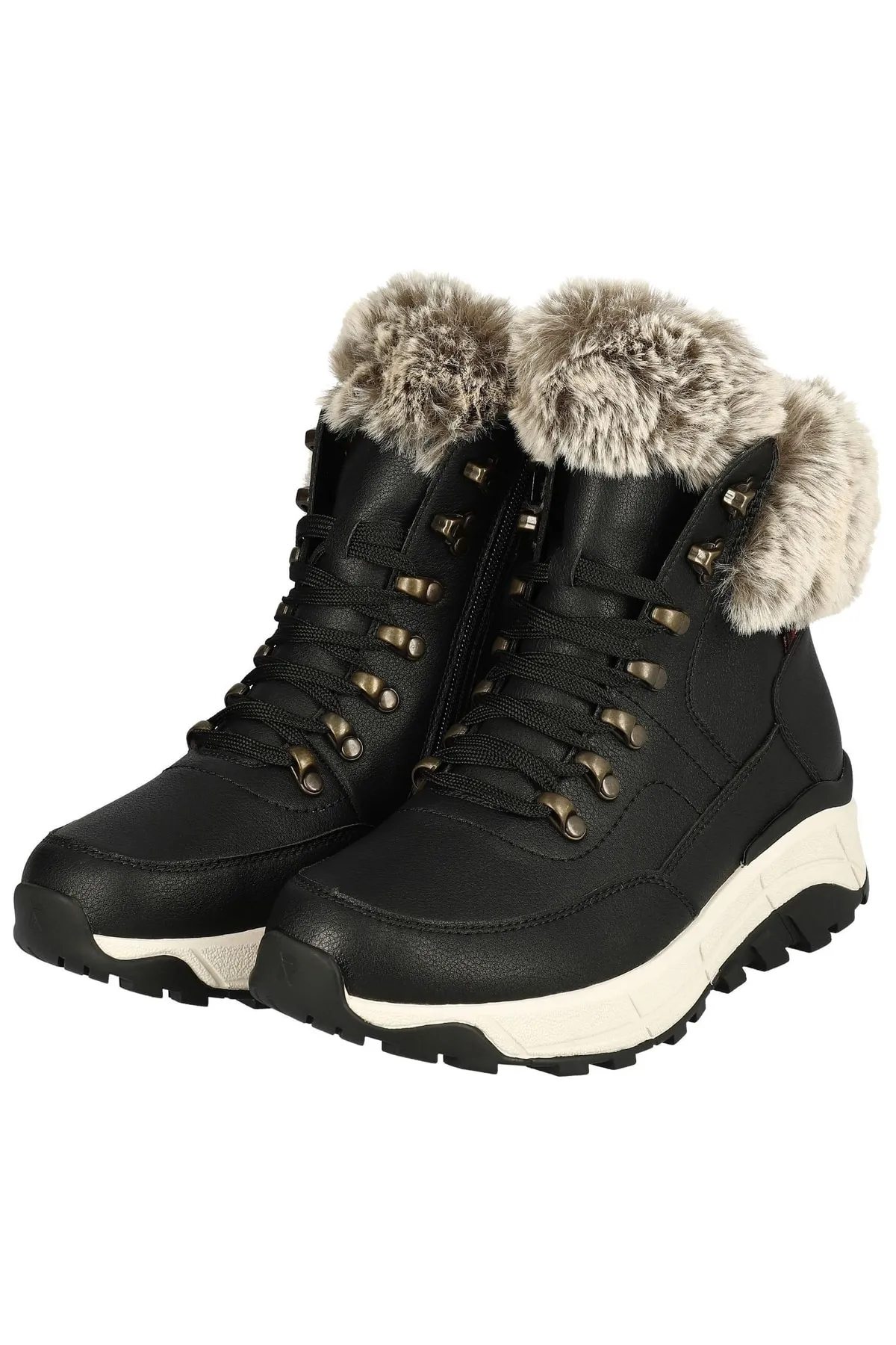 Rieker  Stiefelette - Schwarz - Flacher Absatz