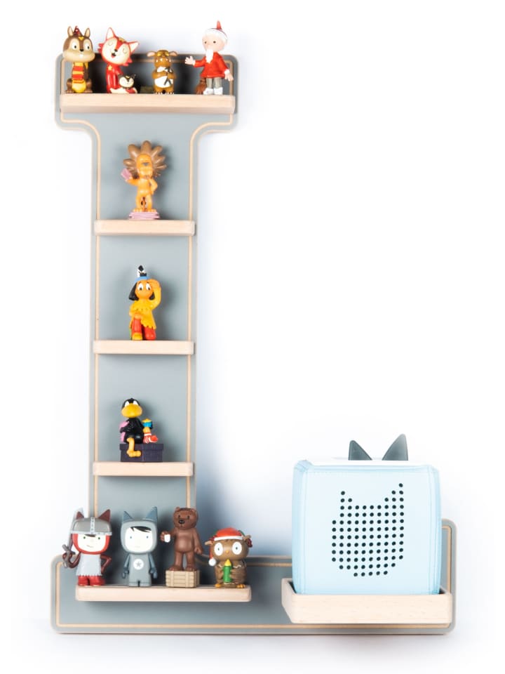 BOARTI Holz Regal Buchstabe L für Toniebox Tonies Figuren in Grau günstig kaufen onesize
