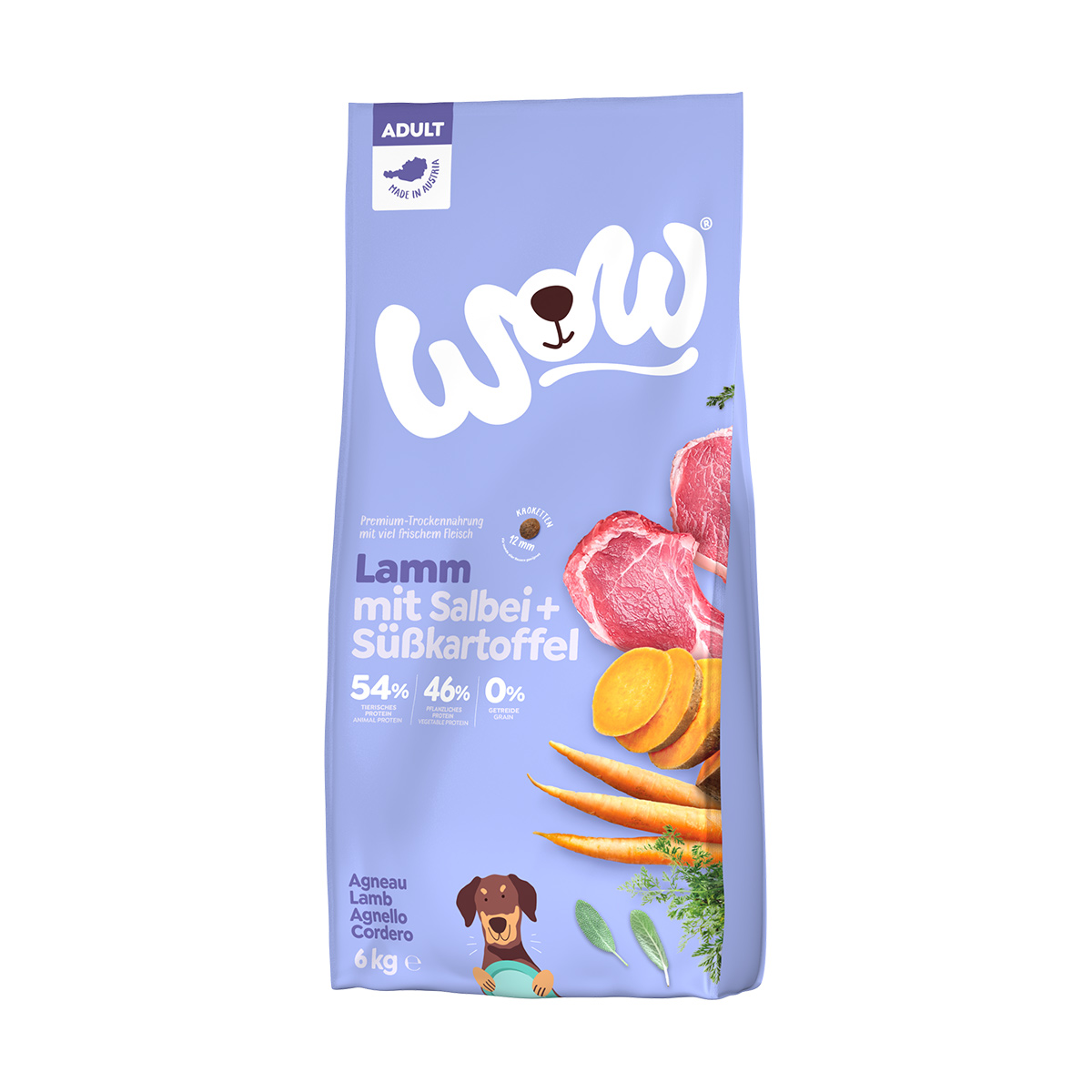 WOW Adult Lamm mit Salbei und Süßkartoffel 6kg bei ZooRoyal