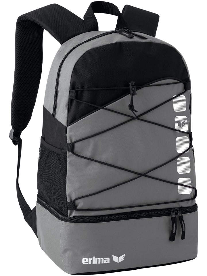 erima Club 5 Multifunktionsrucksack mit Bodenfach in granit/schwarz günstig kaufen onesize