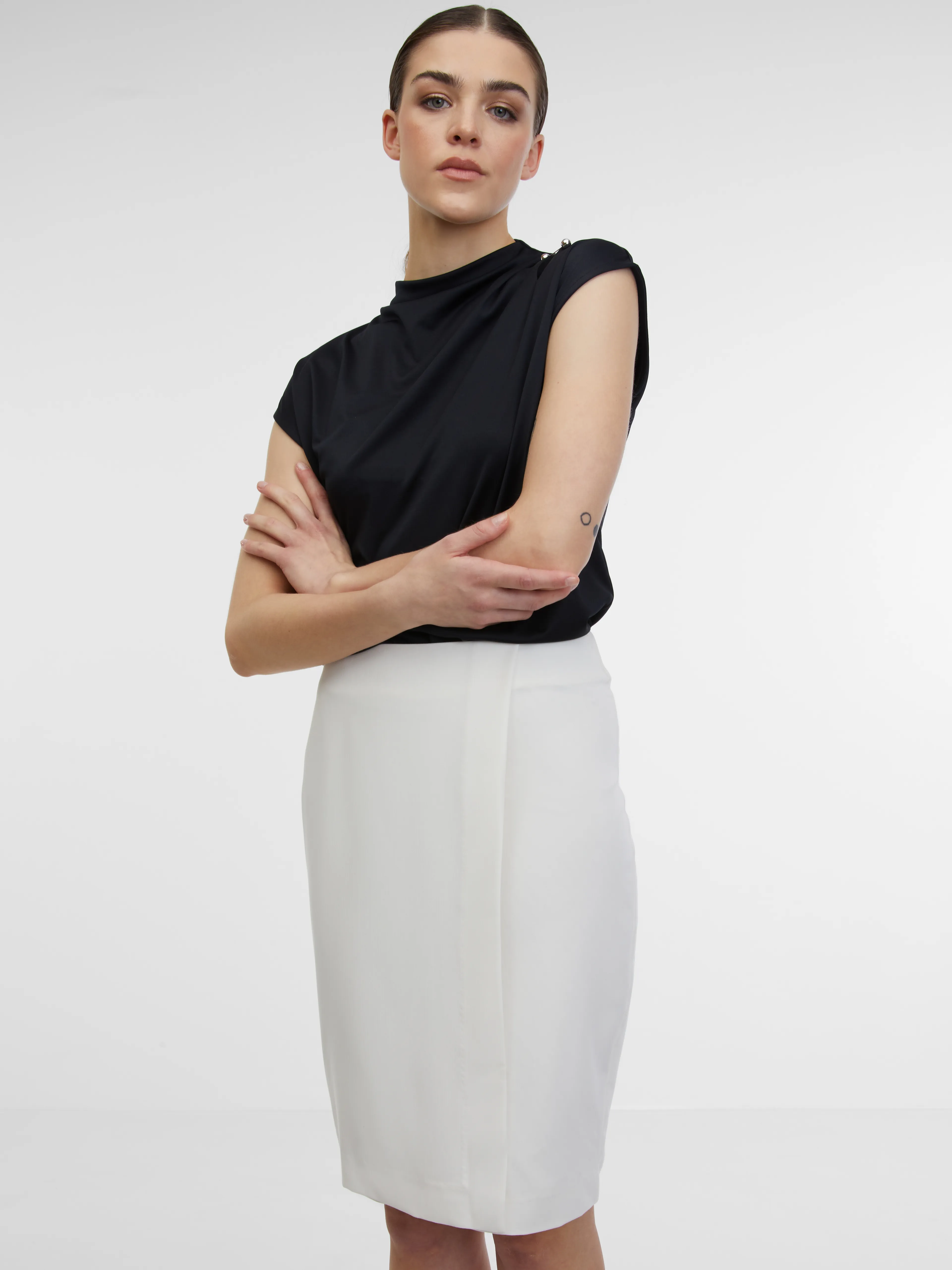 Cremefarbener  Damen-Rock ORSAY